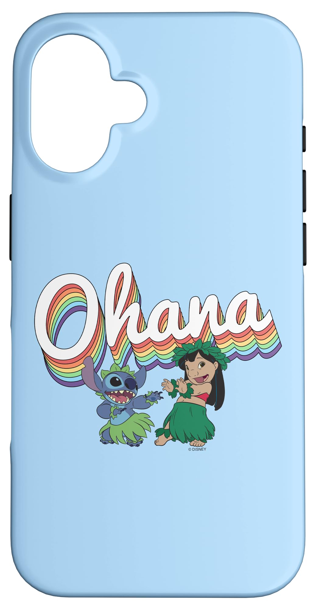 iPhone 16 Disney Lilo & Stitch Ohana Rainbow Case