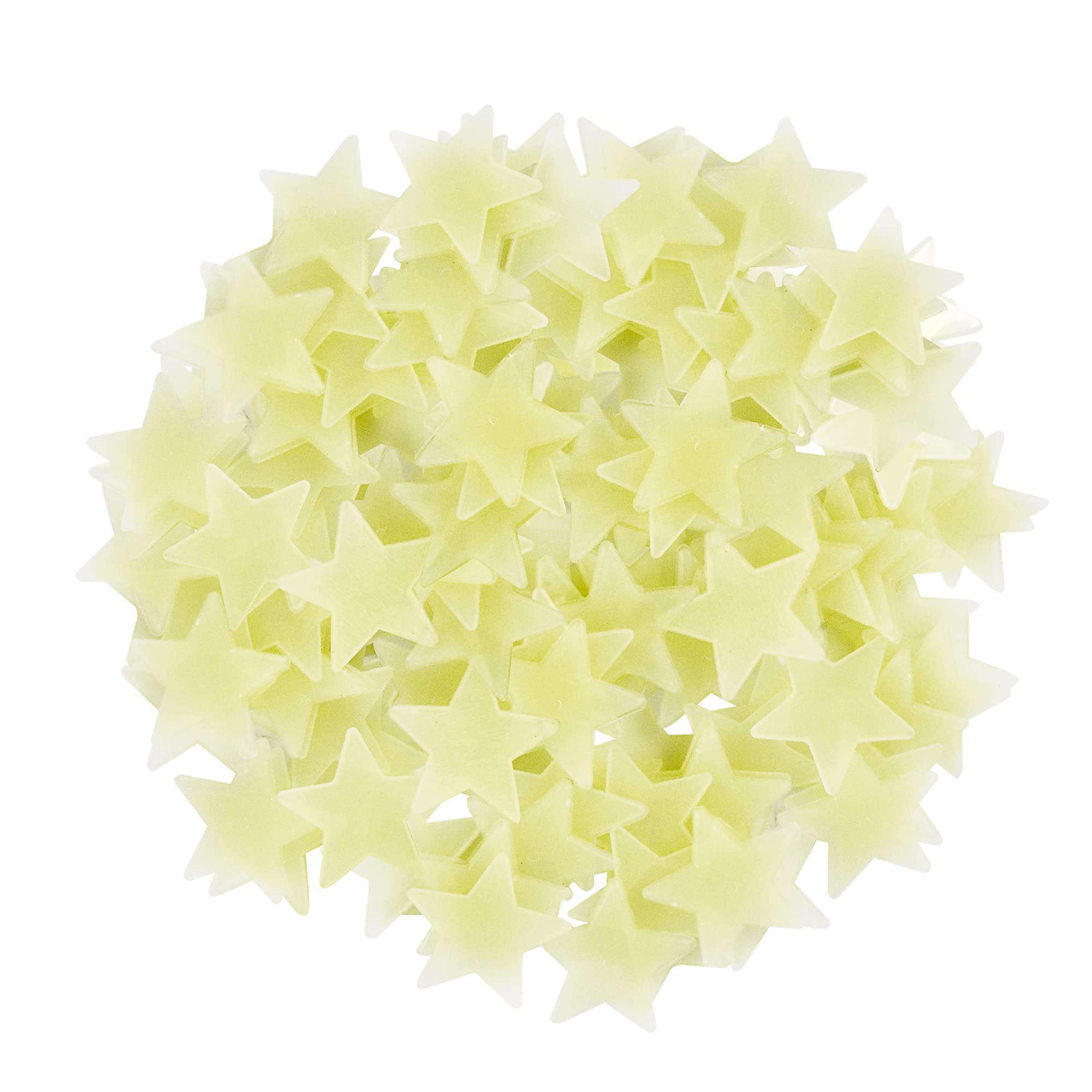 Ymai Pack of 200 bright 3D star stickers in yellow for the wall ceiling in bedroom or children's room - Image 2