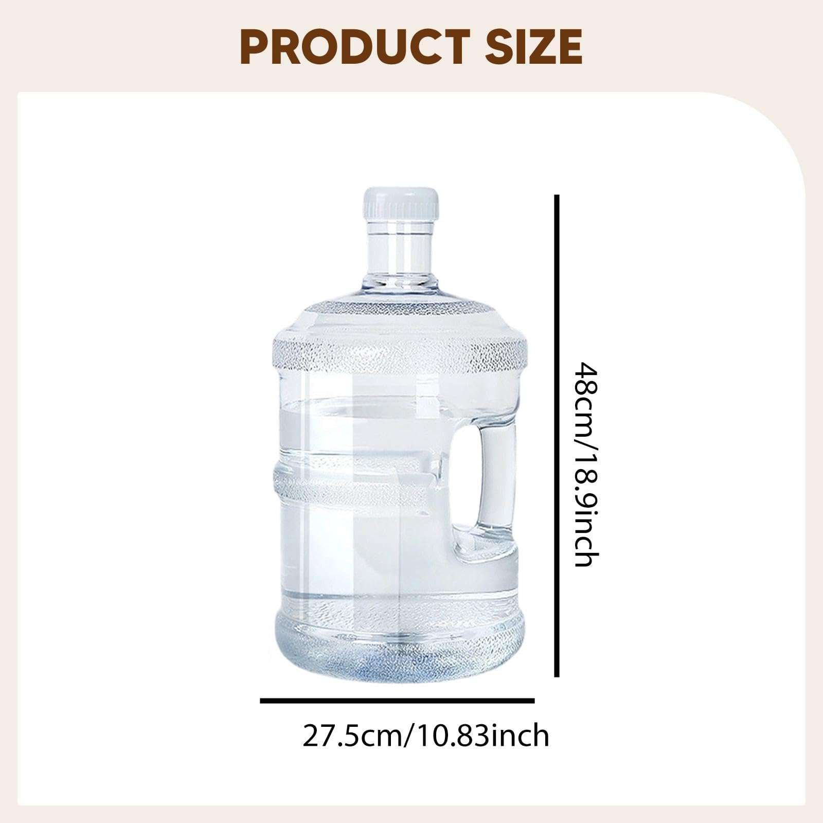 Wiederverwendbare Wasserflasche, Wasserbehälter, Tragbarer Eimer mit Deckel, Griffig, Multifunktional für Büro, Auto