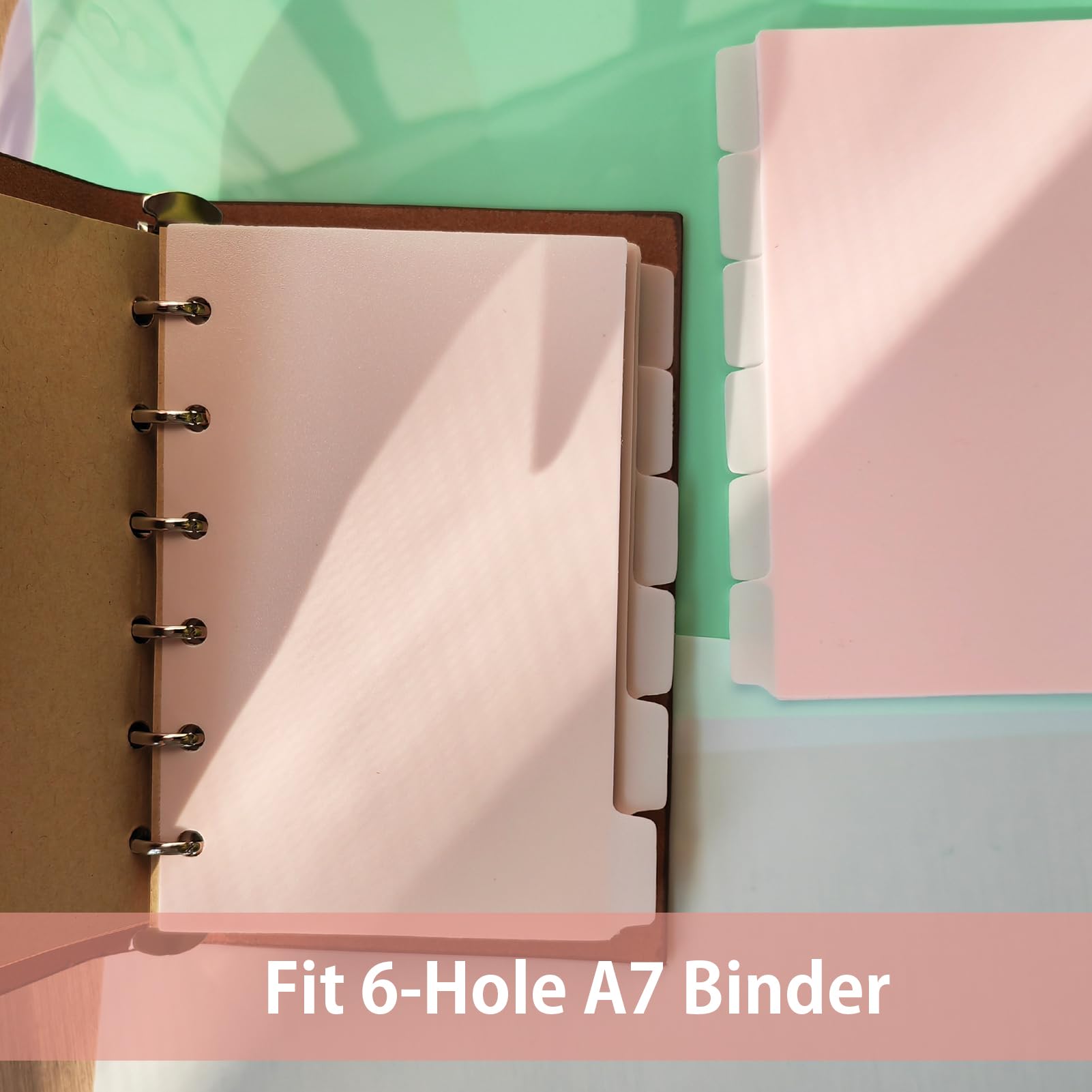 DY.2ten 8 Feuilles Intercalaires En Plastique, Intercalaires Classeur A4,Séparateurs Planificateur 6 Trous, Index Format Pour École Bureau Classeur Organisation Documents(21 X 29 Cm, Coloré