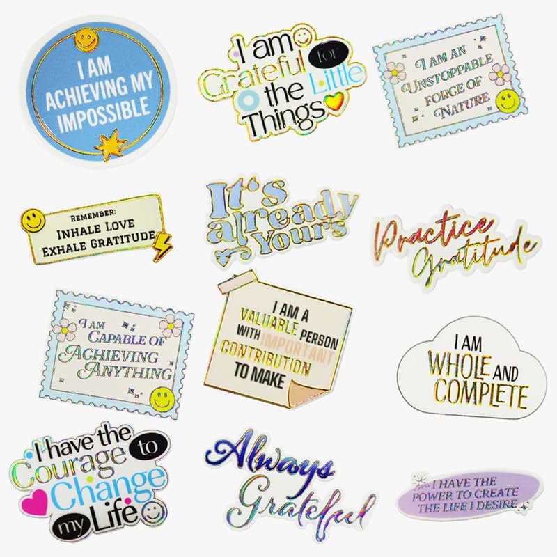 MOTIVATIONAL GIFTS UV DTF Manifesting Stickers Pack of 24 Pcs Golden Silver Assorted Motivational Self Adhesive Sticker for Laptop Water Bottle (B0D6NPSK88) Amazon Price History, Amazon Price Tracker