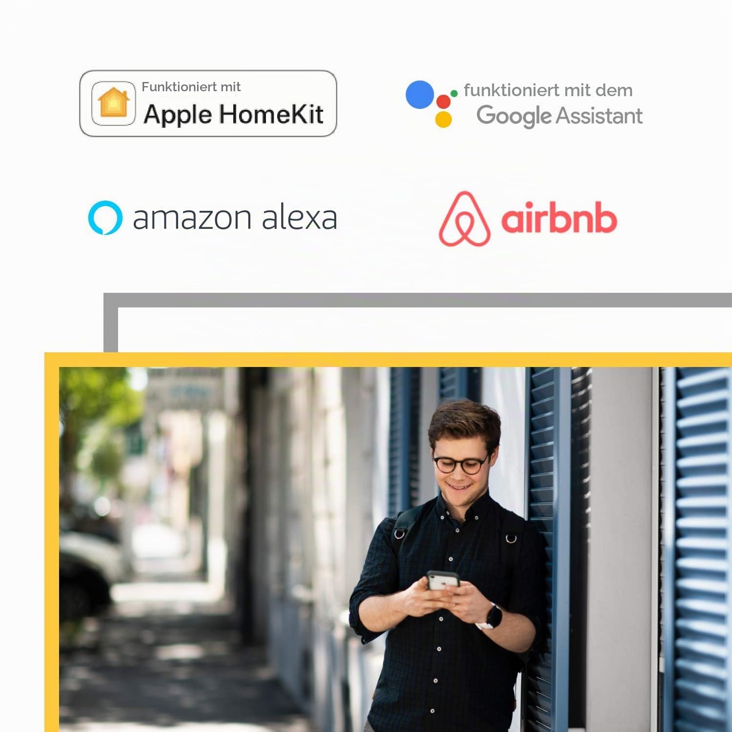 Nuki Combo 2.0 (Smart Lock + Bridge), Türsensor, elektronisches Türschloss, smartes Türschloss, sperren via Bluetooth, einfach nachrüstbar, Amazon Alexa, Apple HomeKit, Google Home, Nuki Smart Home
