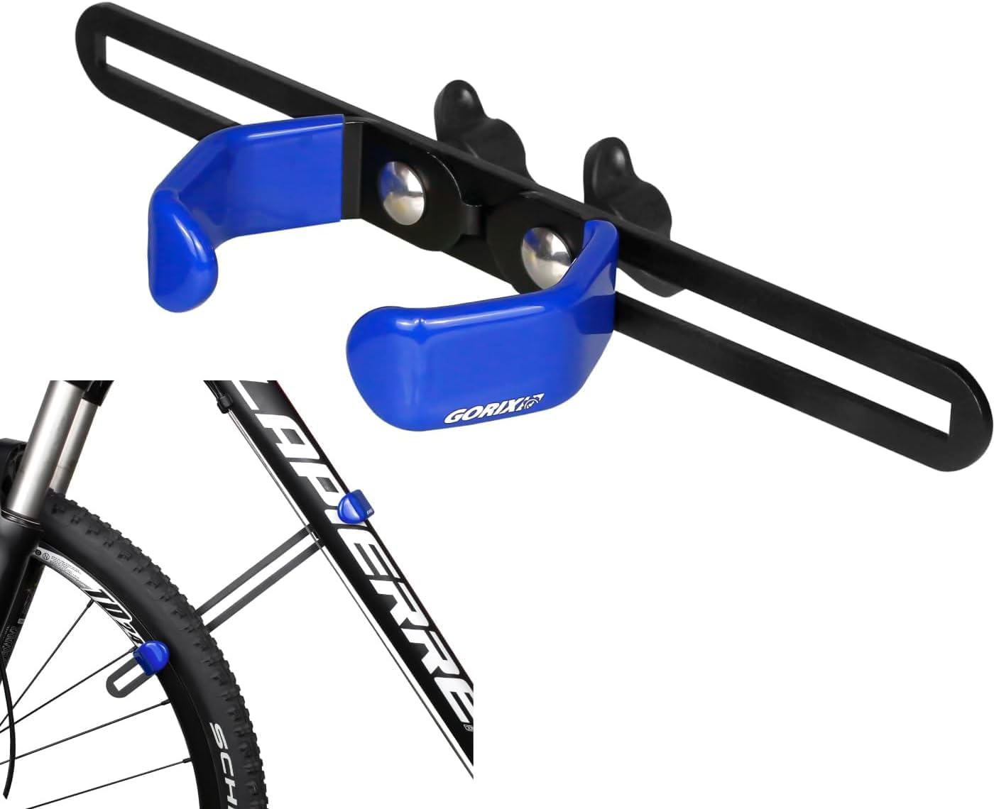 GORIX Bike Front Wheel Holder Lock Fix Stopper [Prevents Front Wheel from Swaying Left and Right］Road Mountain Bicycle (GT-FR Holder)