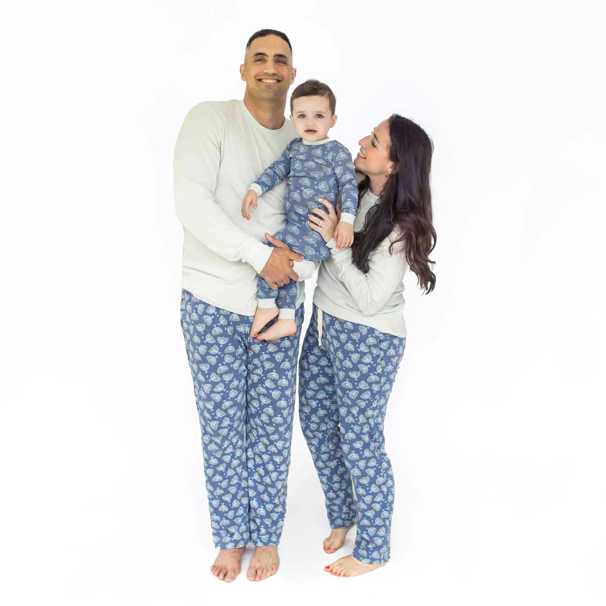 Burt's Bees Baby Baby Family Jammies Matching Holiday Organic Cotton Pajamas, Menorah, Medium