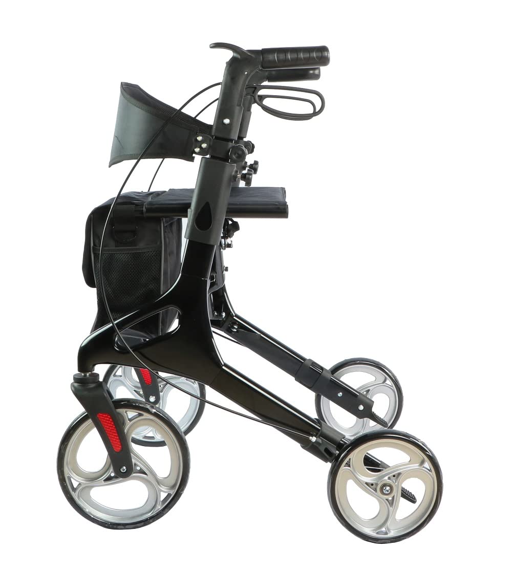 Zaawansowany aluminiowy rollator składany chodzik mobilny z ramą Seat Zimmer - 9226BL