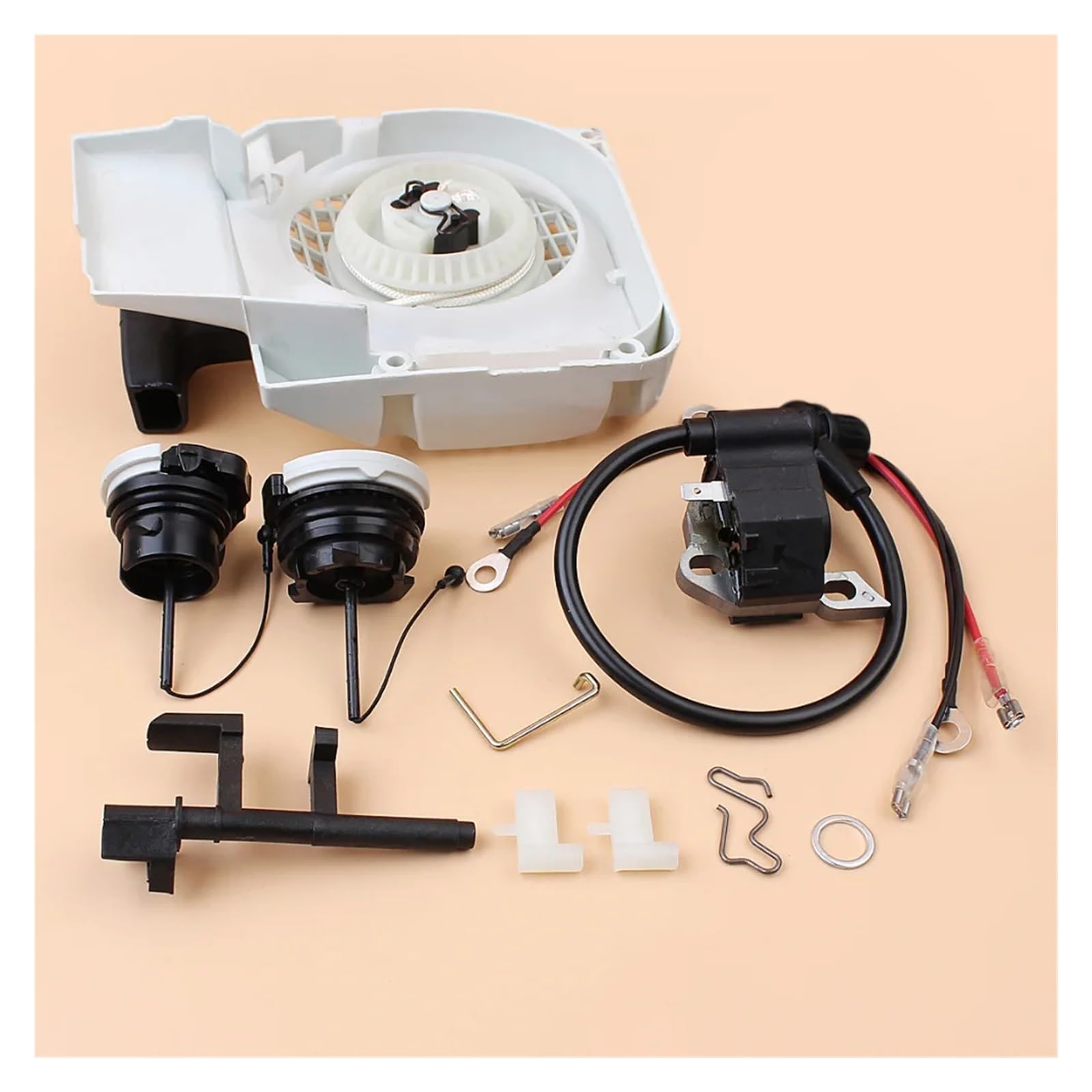Bobina De Encendido Bobinas Encendido Conductor Aire Arrancador Retroceso Bobina Encendido Kit Tapa Aceite Combustible para MS250 MS230 MS210 MS 250 230 210 Piezas Motosierra