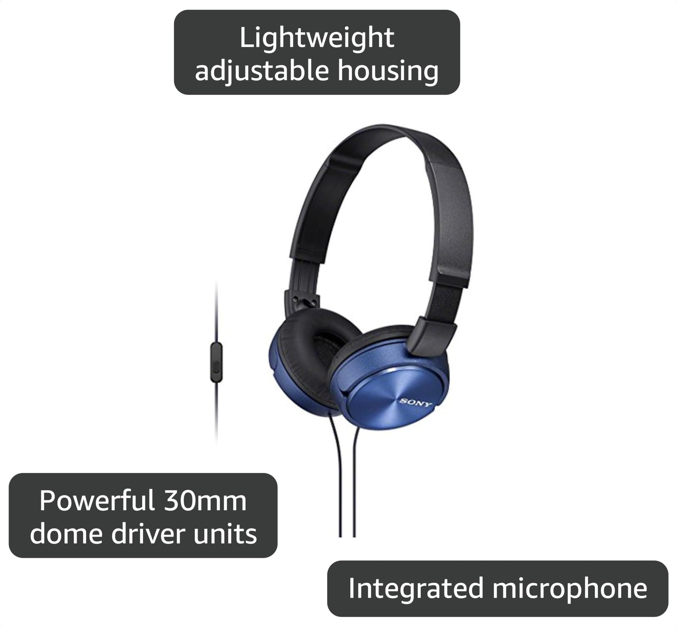 Amazon.com: Sony MDR-ZX310AP ZX Series Wired On Ear Headphones