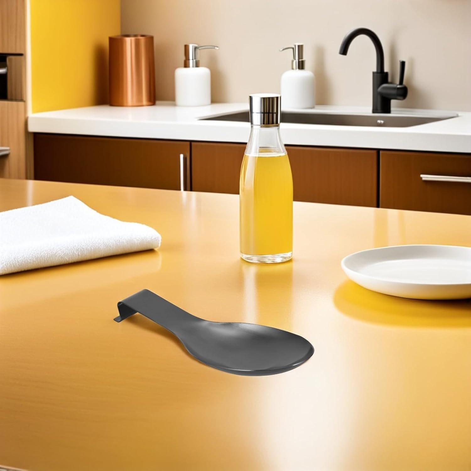 2pcs Stainless Steel Spoon Rest for Counter and Stove Top Kitchen Use image 5