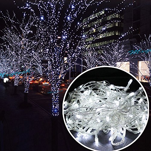 Autolizer 100 Led White Fairy String Lights Battery Powered Lamp For Xmas Tree Holiday Wedding Party Decoration Halloween Showcase Displays Restaurant Or Bar And Home Garden - Control Up To 8 Modes #TOP5