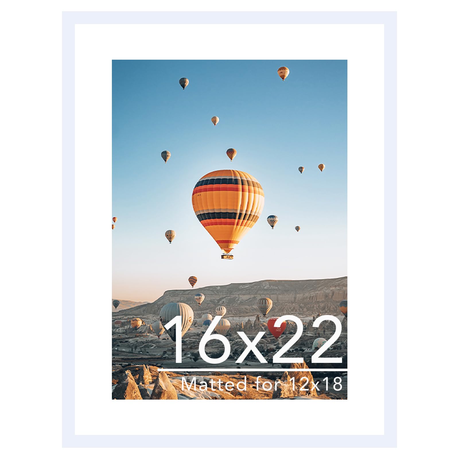 Photo 1 of ***BROKEN CORNER***
JCJMY 16x22 Picture Frame with 12x18 Mat, Display Photo 12x18 with Mat or 16 x 22 Without Mat, Wall Hanging Large 16 by 22 Poster Frame with Plexiglass, White