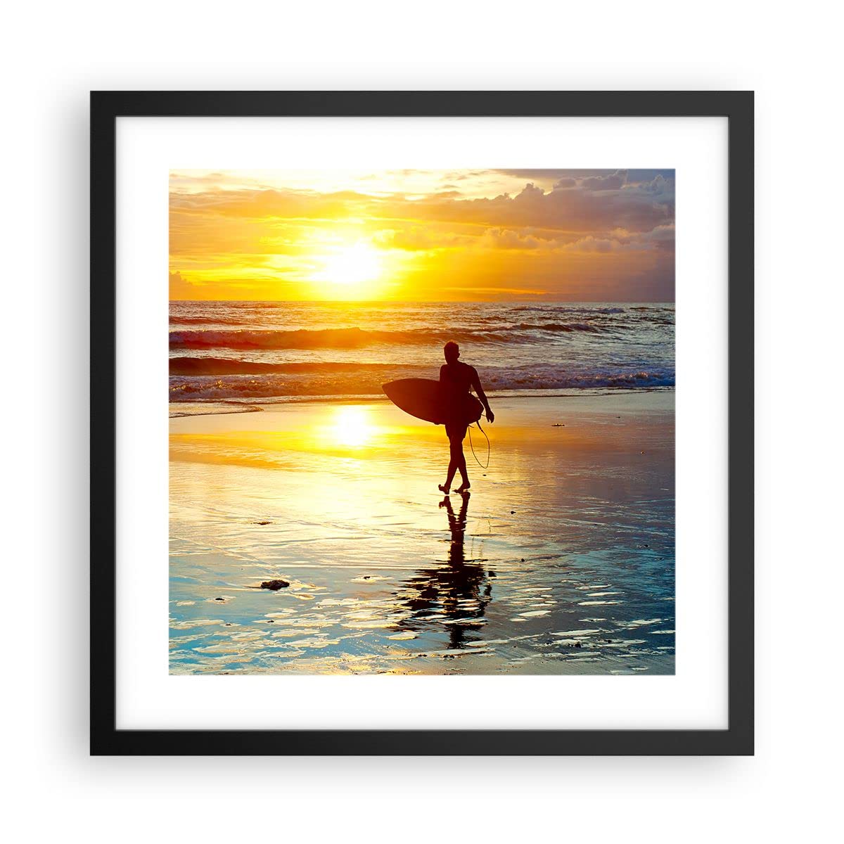 ARTTOR Poster Cadre Noir 40x40 cm Affiche Paysages Personnes - 2792 - P2B
