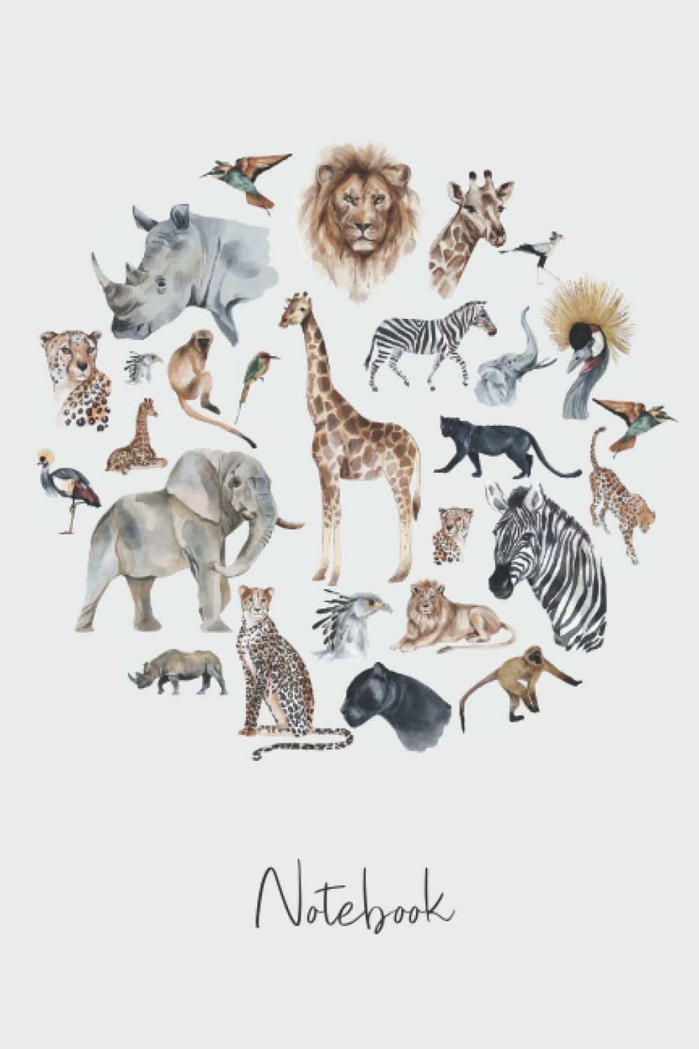 Notebook: Lovely Wild Animals of Africa Notebook Journal