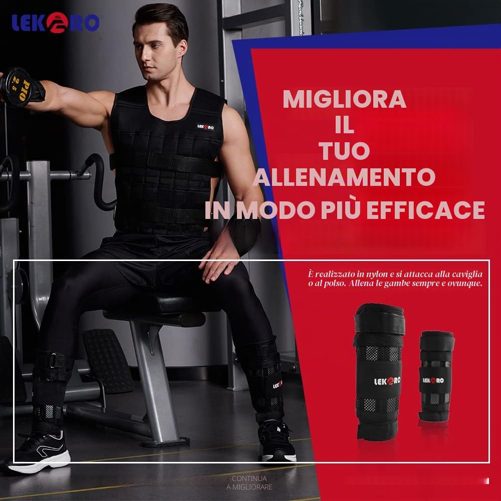 Pesi per polso e braccia, regolabili, per polso e caviglia, rimovibili per uomini e donne, per fitness, passeggiate, jogging, allenamento, corsa, confezione da 2