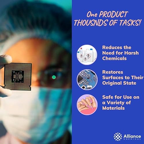 Miniatura 6 de Acetona 100% pura grado ACS  Botella de 1 pinta (16 onzas líquidas)  Disolvente de alta pureza para aplicaciones comerciales, domésticas e