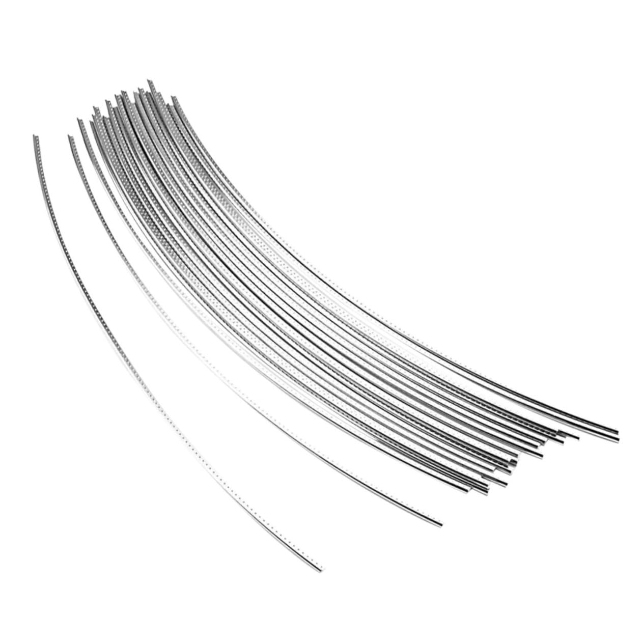 OFFSCH Guitar Fretwire 25pcs Electric Guitar Fret Wires 2.4mm Curved Frets Durable and Easy to Install Fretwire Set