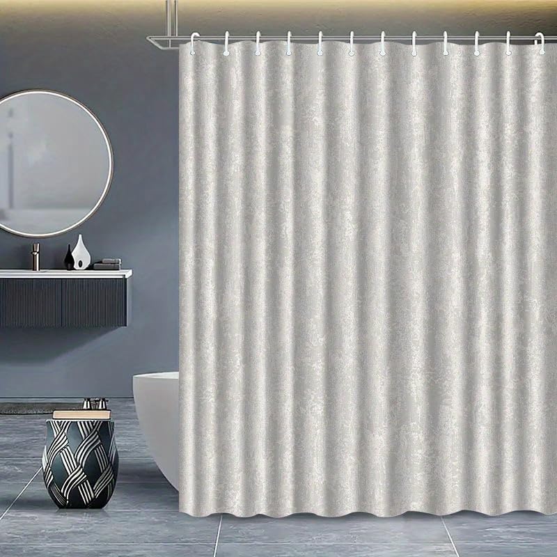 Cortina de ducha de poliéster Home us con acabados textiles de alta densidad 180x205