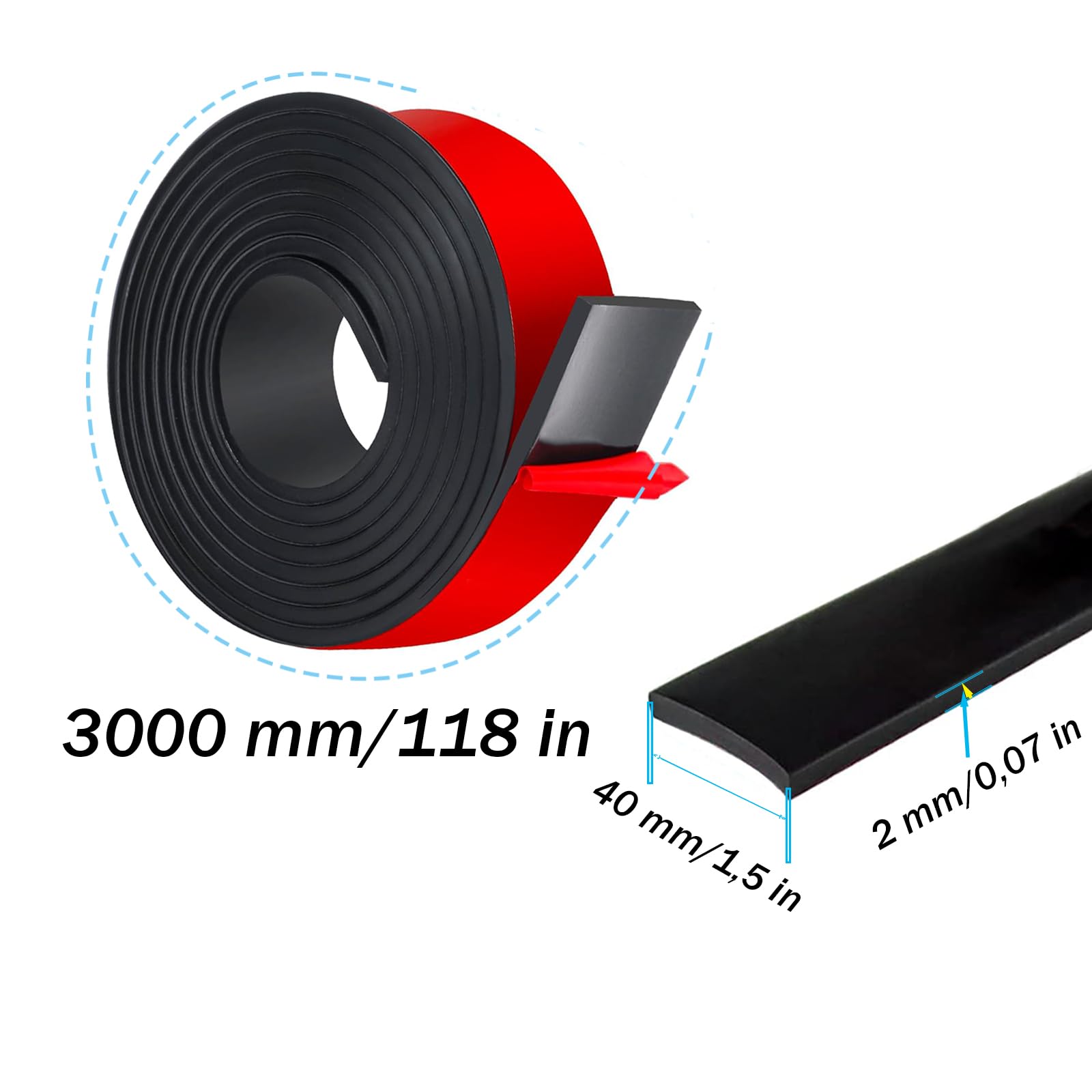 Mosrubber D profiel zelfklevend 18x10 mm - Damen Rubber Mosrubber D profiel zelfklevend 18x10 mm - Damen Rubber