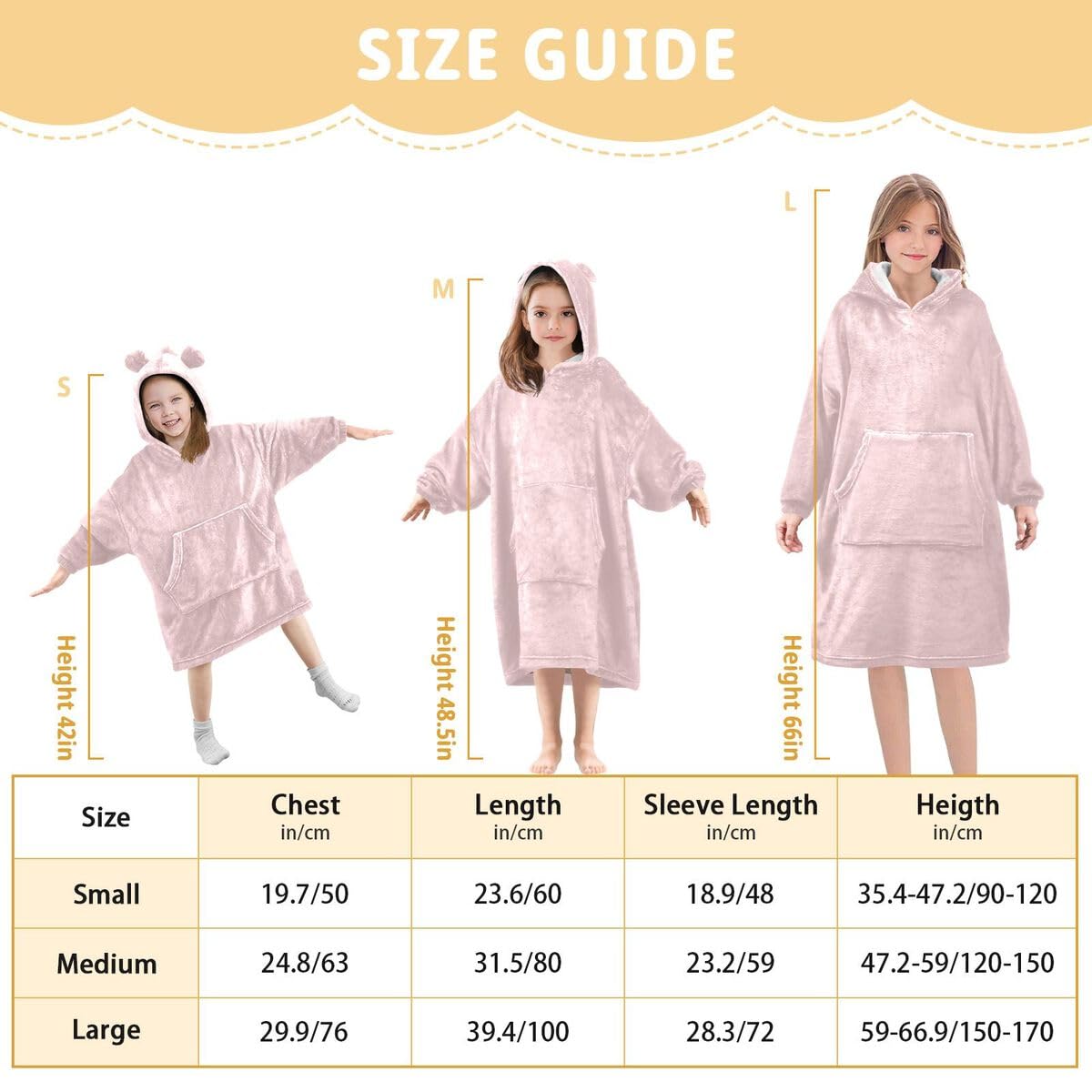 Różowa szachownica dziecięcy koc do noszenia bluza z kapturem oversize bluza koc sweter abstrakcyjny wzór w kratkę dla chłopców i dziewcząt w wieku 3-14 lat