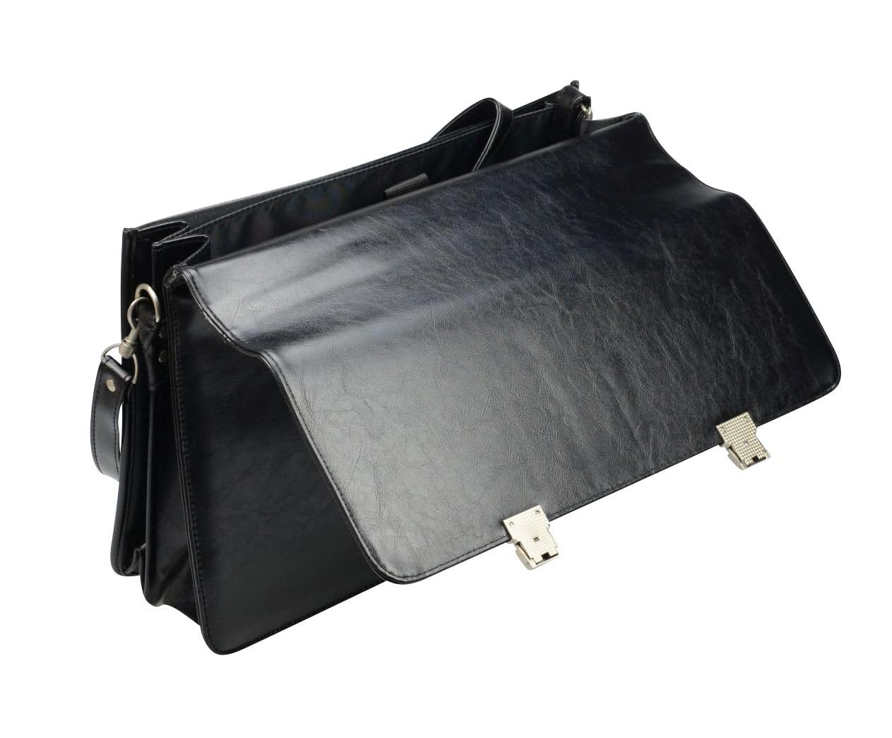 Alassio 47118 - Aktentasche Veneto, aus Lederimitat, ca. 42 x 32 x 15 cm, schwarz