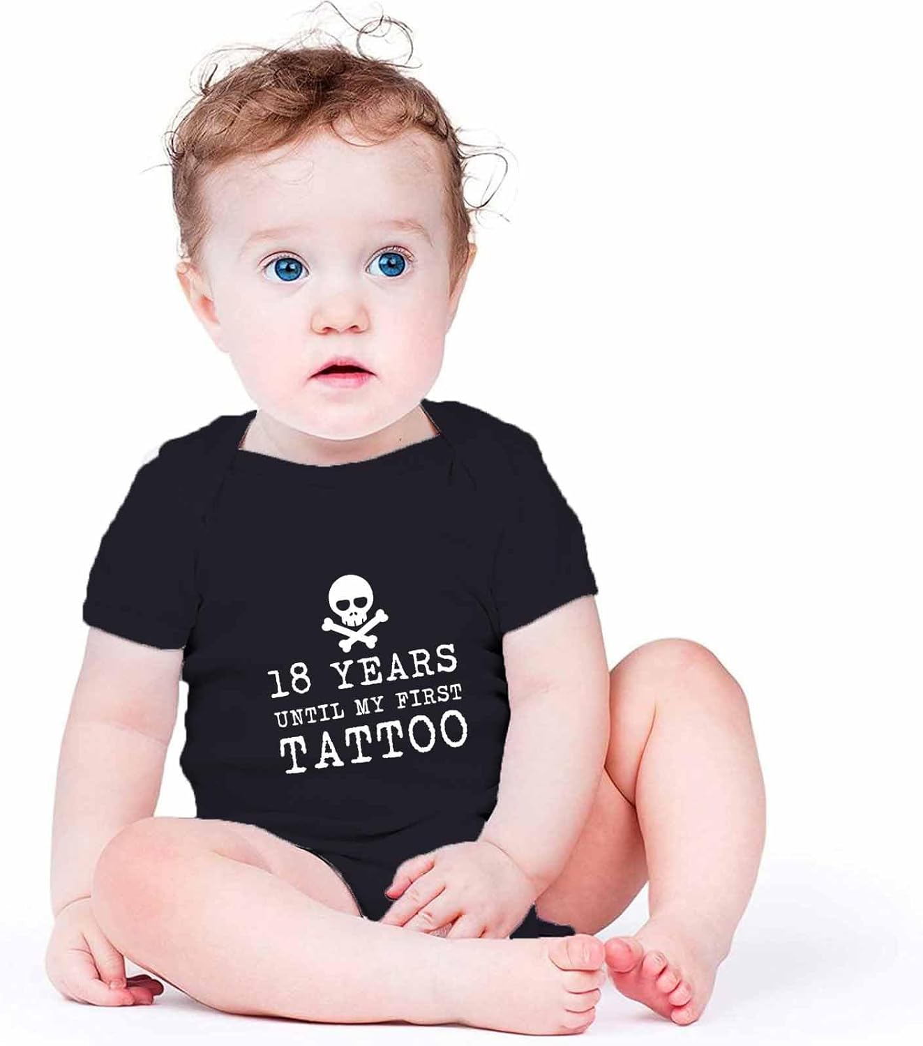 18 Years Until My First Tattoo Baby Bodysuit Punk Rock Roll Bodysuit Funny Baby Clothes Infant - Image 2