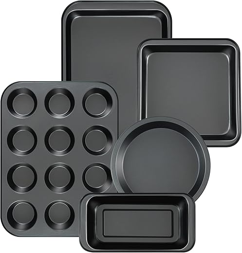 Mobzio mob23 5-Piece Nonstick Bakeware Set – PTFE-Free