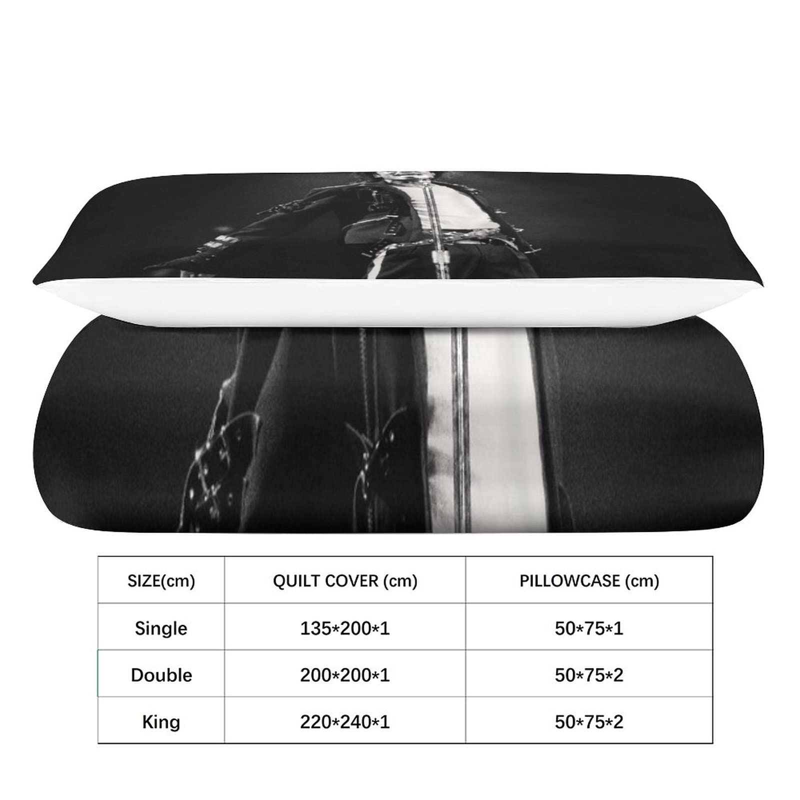 Ste-X Bettbezug-Set, 3-teiliges Michael Jackson-Bettwäsche-Set, Weiche Mikrofaser, Pflegeleicht, Bettbezug Mit 2 Kissenbezügen, Für Teenager, Mädchen, Kinder, Wende-Bettwäsche-Set (200x200cm,MJ 04