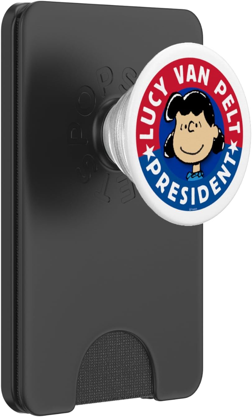 Peanuts: Lucy Van Pelt for President PopSockets PopWallet for MagSafe