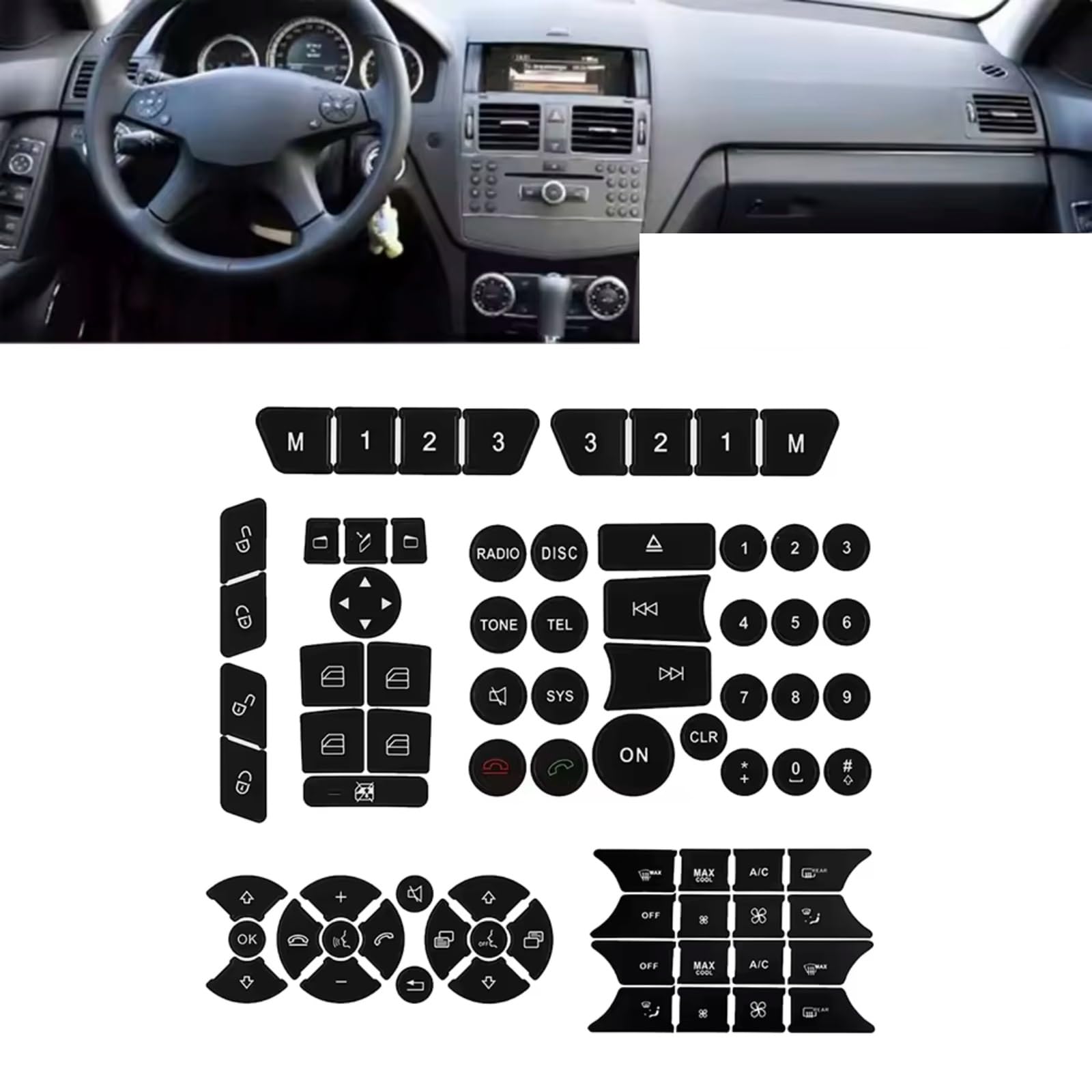 Adesivi Per Interruttori Auto Per Benz C207 A207 R231 W176 W246 X204
