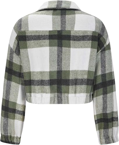 Miniatura 4 de Chaqueta corta para mujer, abrigo de manga larga con botones