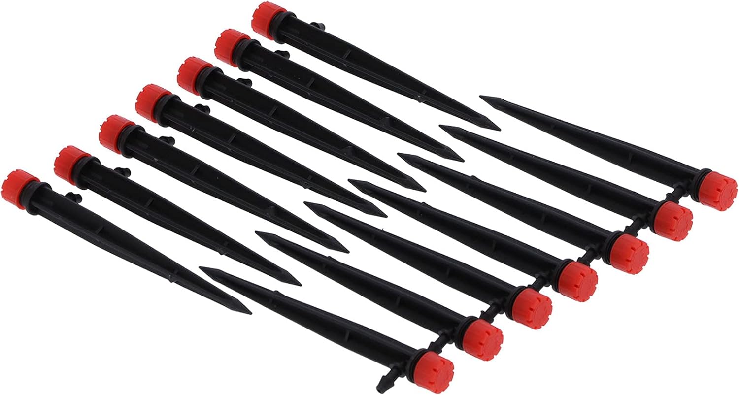 360 Degree Adjustable Drip Irrigation System | 200PCS 8 - Hole Drippers for 4/7 Hose | Water Flow Control for Garden/Farm/Greenhouse | Sturdy Plastic Construction