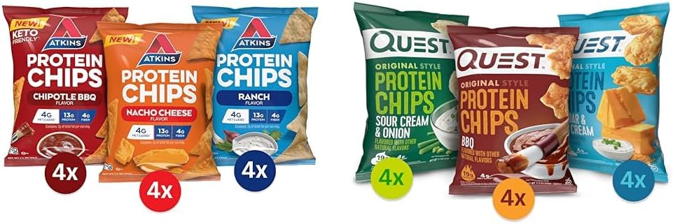 Atkins Protein Chips Variety Pack & Quest Protein Chips
