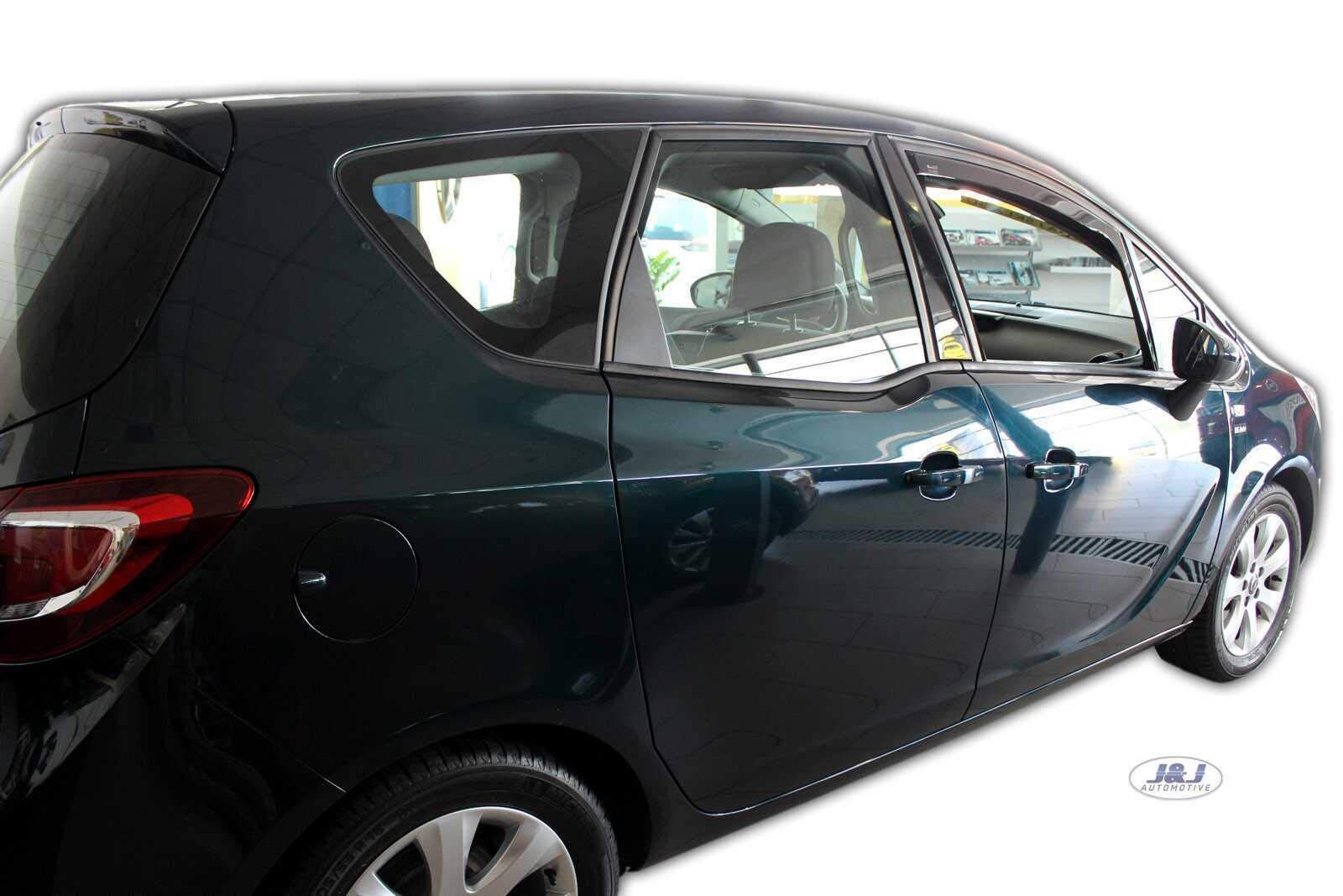 J&J Automotive | Deflettori D'Aria Antiturbo Per Corsa D 5-Porte Berlina 2006-2014, Set Di 2 Pz, Nero, Antivento, Antipioggia, Fume' Oscurati