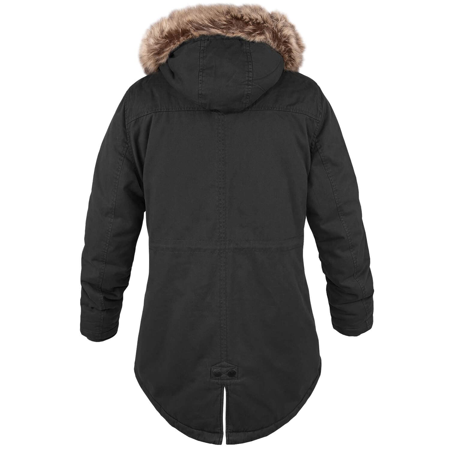 bw-online-shop Ladies Fishtail Winterparka mit Teddyfutter Parka Jacke Wintermantel