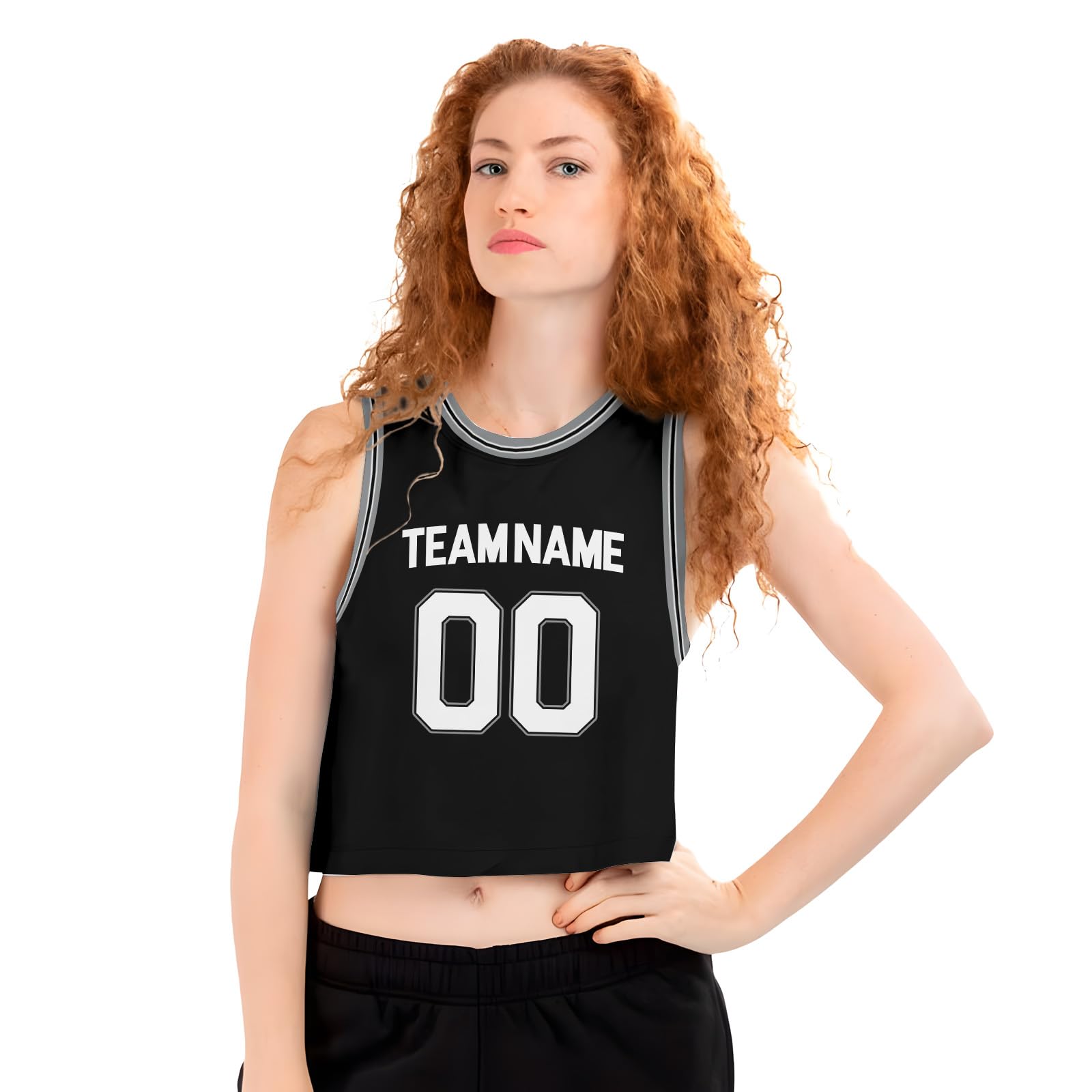 Ytuhloe Custom Basketball Crop Tank Top Jersey Icon Sleeveless Edition Personalized Basketball Shirt for Women Girls