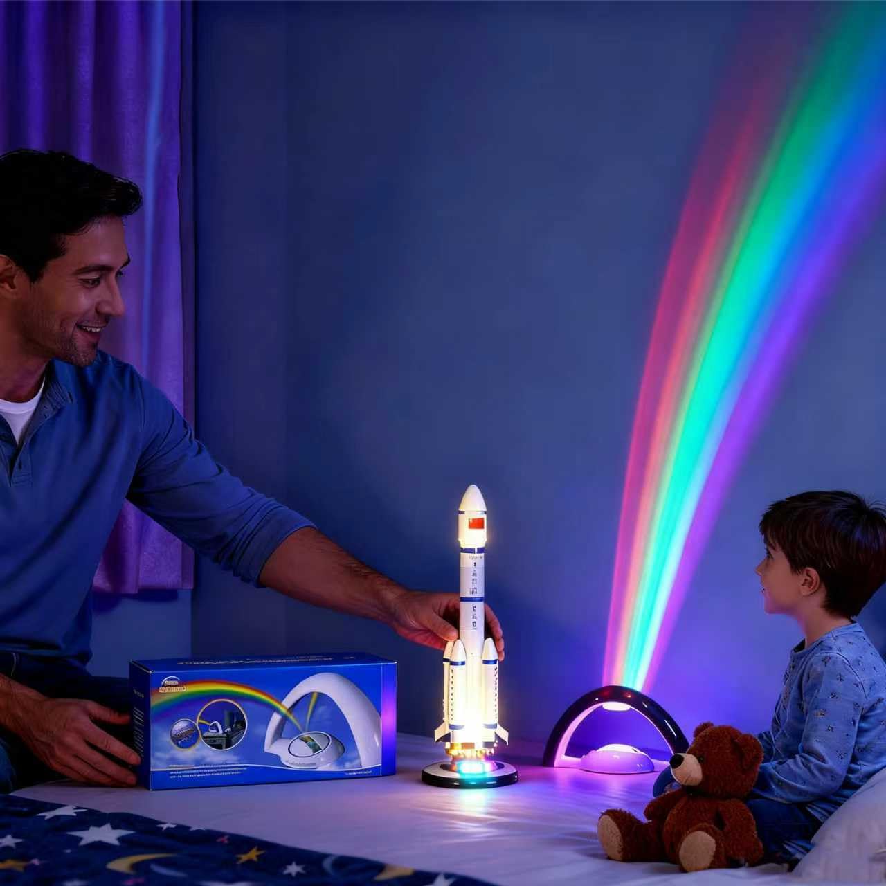 Amazon.co.jp: Xdalula レインボー LEDライト - USB電源 レインボー