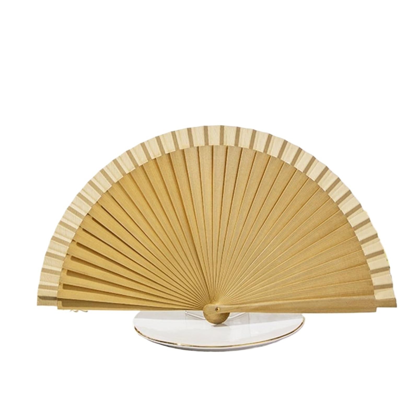 Zeahkri Folding Fans 5pcs Vintage Hand Fan Portable Bamboo Wedding Gifts For Guest Birthday Party Decoration Art Dance for Wedding Performance Dancing(Ebony 23x43cm)