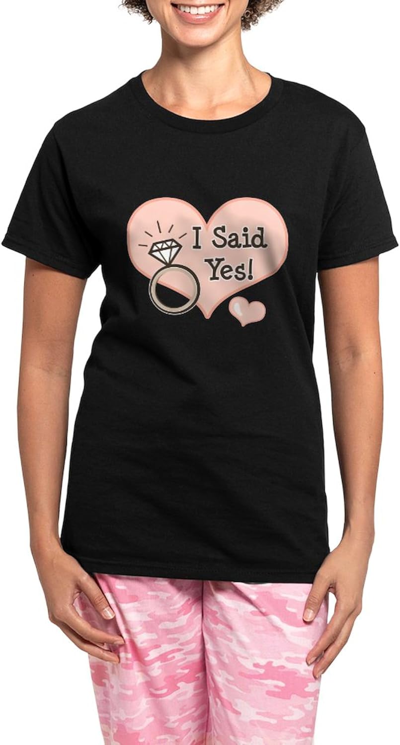 CafePress 2 Isaidyesengagementring Pajamas Womens Novelty PJ Sleepwear