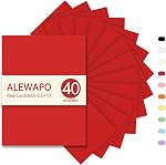 White Cardstock 8.5 x 11, 40 Sheets Card Stock, 75 LB/200 GSM Thick Copy Paper, Cardstock Printer Paper for School & Office Supplies, Art, Watercolo, Craft, Drawing, Invitations, Menus, DIY Cards