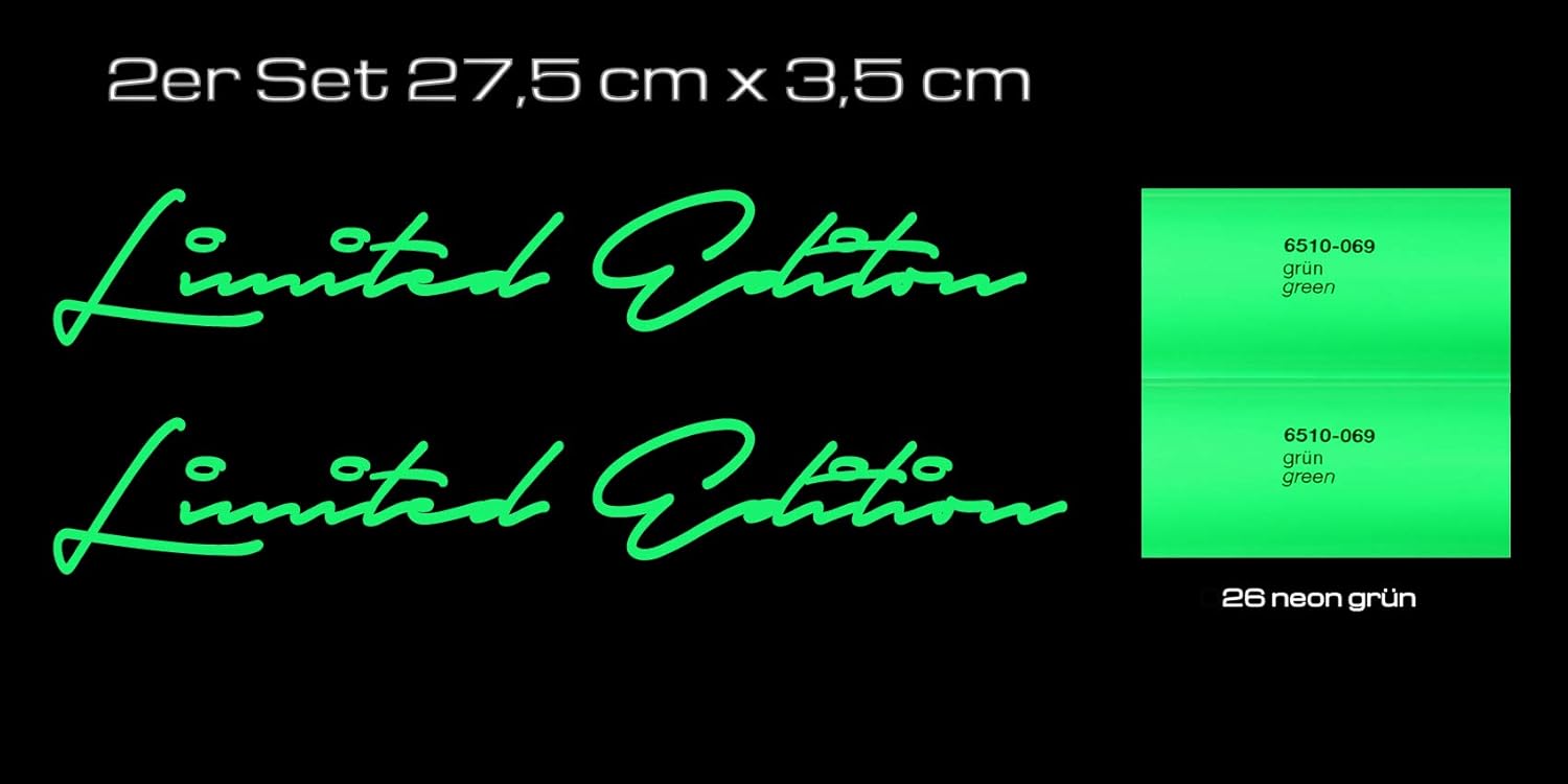 MS Car Sticker Limited Edition Motorsport Aufkleber 2er Set 27,5x3,5cm ...