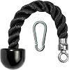 CampTeck U7223 Single Triceps Rope One-Handed Triceps Rope Cable Attachment with Carabiner - Black