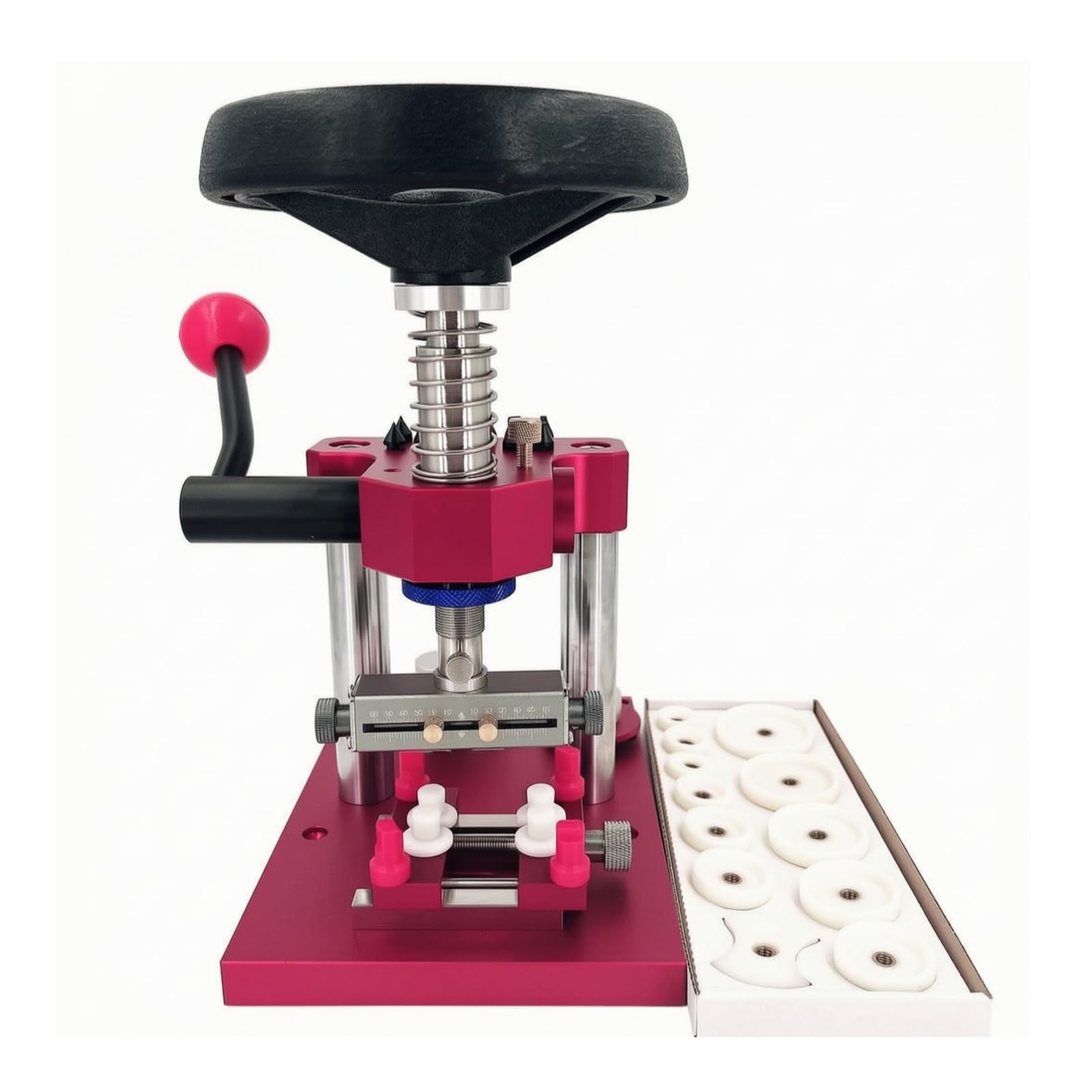 F Fityle Compresor Manual para Caja Reloj Manual compresor para Cerrar Relojes con Matrices, Abridor Cajas Relojes
