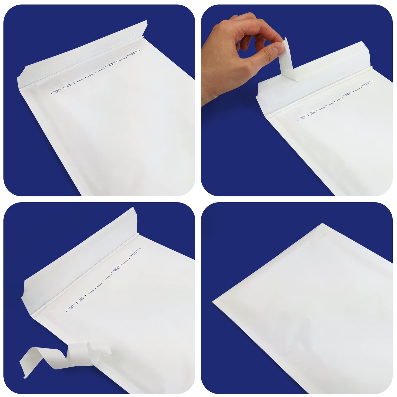 Netuno 50x sobres acolchados con burbujas de aire blancos DIN 20/K 370x480mm sobres de burbuja de aire autosellados reciclables resistentes al desgarro bolsa embalaje envíos postales tránsito ropas