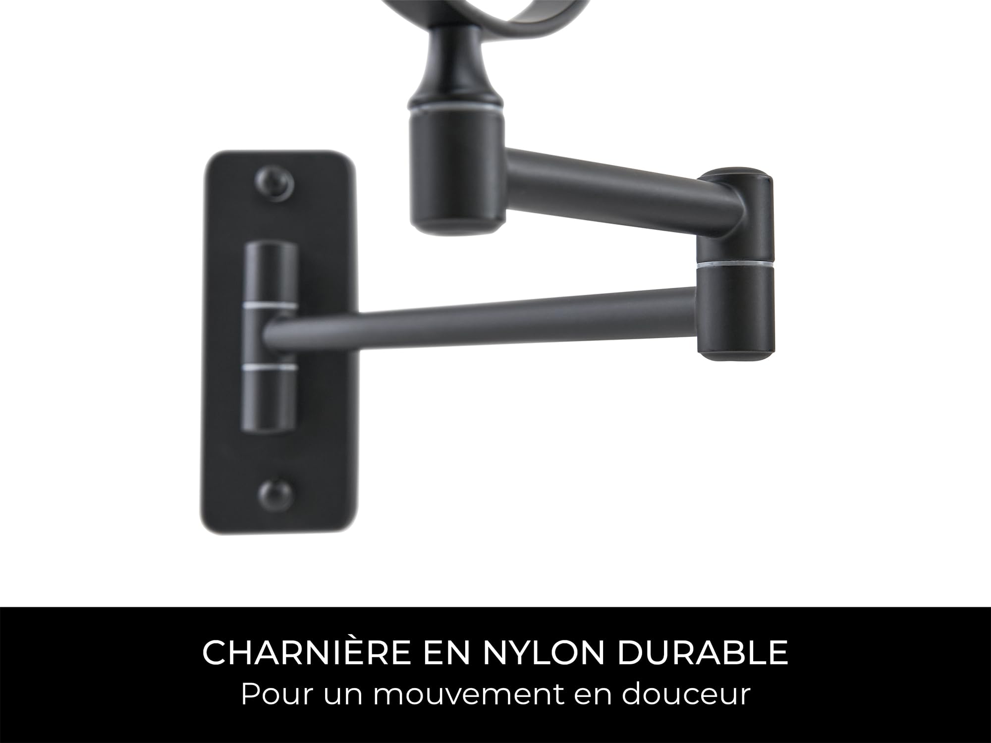 Corby Winchester Miroir grossissant Mural Lumineux LED, Double Face 1x/5x avec arrêt Automatique après 4 Minutes, Finition Chrome Noir