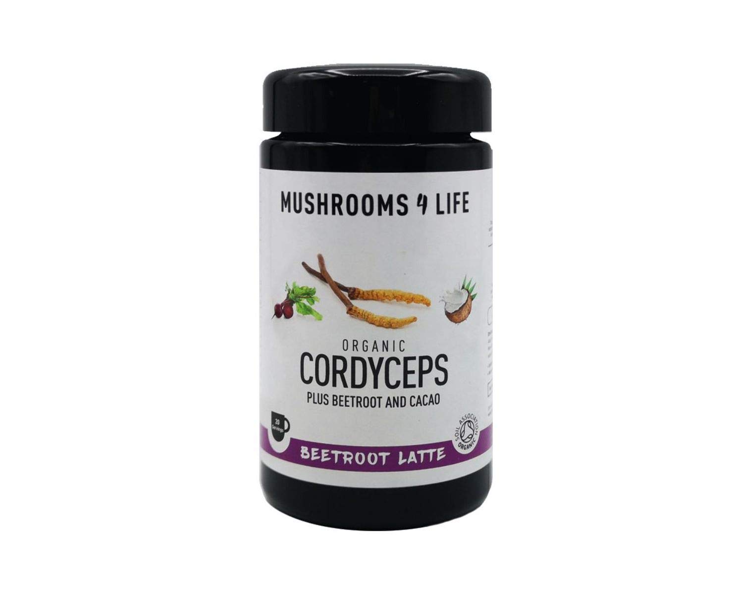 Mushrooms 4 LifeOrganic Cordyceps Beetroot Latte, 0.13 kg