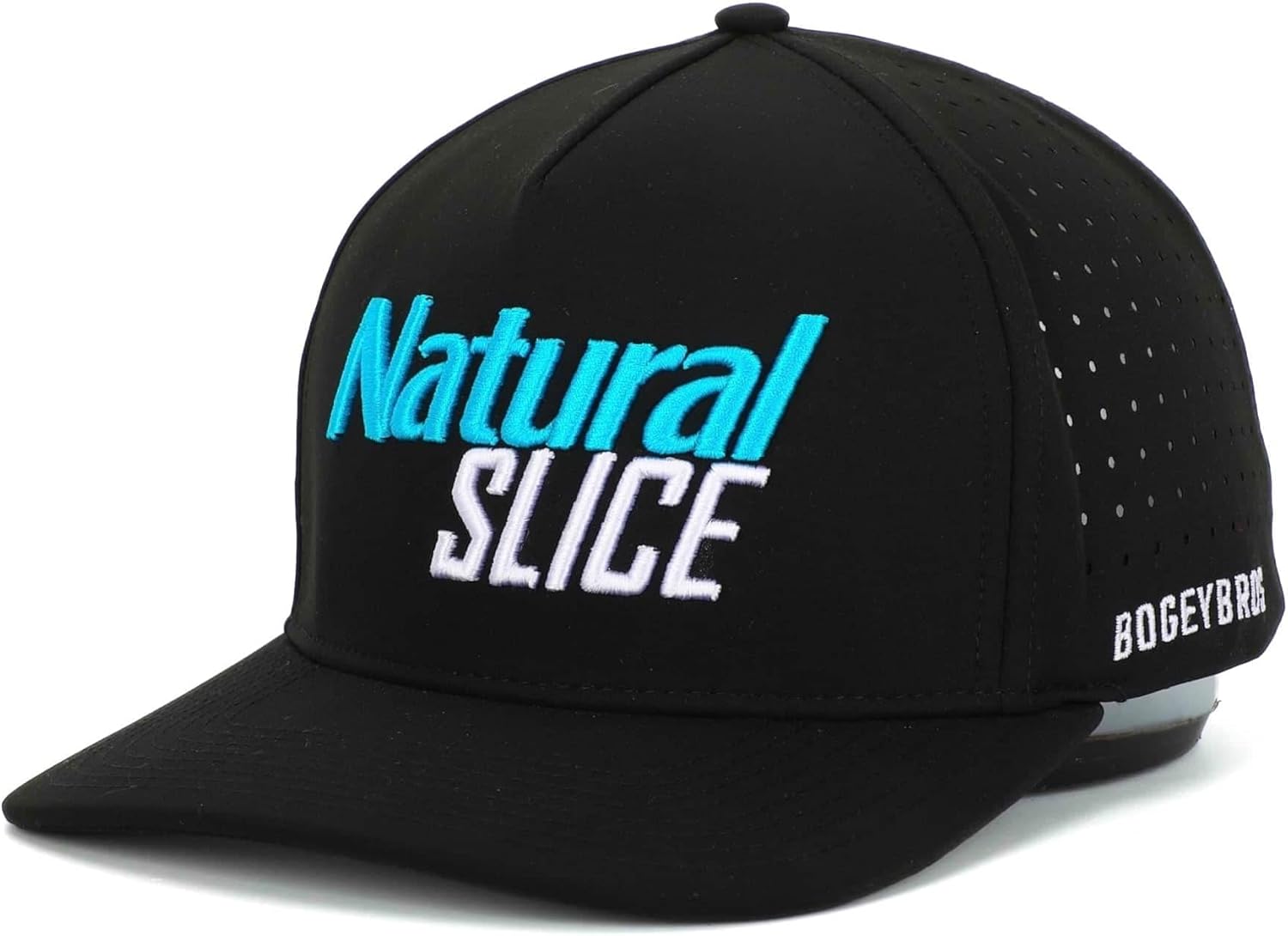 Bogey Bros Funny Golf Hat for Men – Performance Golf Snapback Cap, Breathable Poly Spandex Blend, Sweat Resistant Lining, Perforated Back, Structured Fit