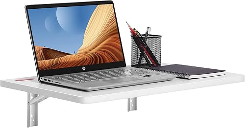 VEVOR Mesa plegable montada en la pared, mesas de hojas colgantes para montaje en pared, escritorio flotante de madera para comedor, lavandería,