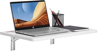 VEVOR Wall Mounted Folding Table, Wall Mount Drop Leaf Tables, Wooden Fl...