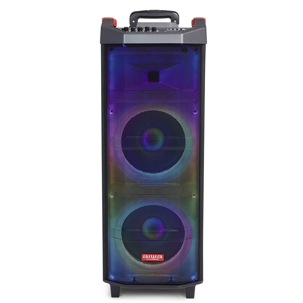 AIWA - KBTUS-710, TROLLEY PARTY SPEAKER 700 W, Bluetooth 5.0 portata 10m, TunerFM, porte USB/SD per Mp3 Recorder/Player, AUX in, 2 microfoni, batteria ric. durata 8 ore, AC adapter, telecomando
