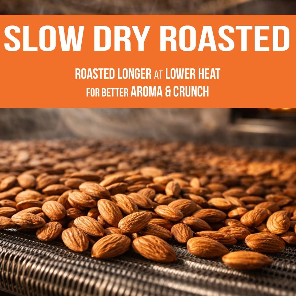Roastery Coast - Daily Nuts Just Roasted Almonds | Almonds Bulk 3 LB | Unsalted Nuts| Slow Dry Roasted | Steam Pasteurized | Plant Protein | Gluten Free | Non-GMO | Low carb | Keto Snack | Prime Snack