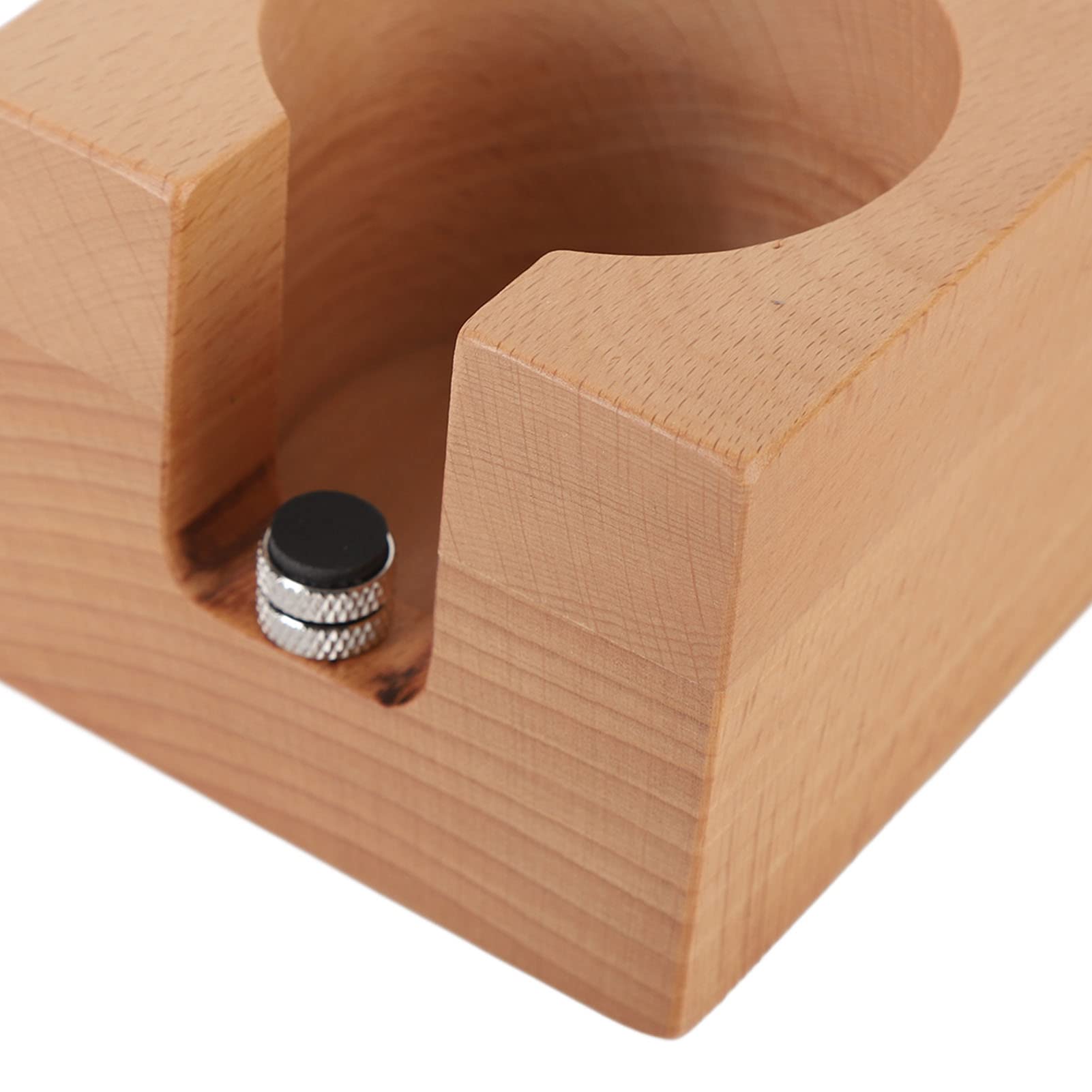 Estación de manipulación de café expreso, distribuidor de madera y soporte para portafiltro, soporte de madera para filtro de café, soporte de madera para café en casa, (51mm)